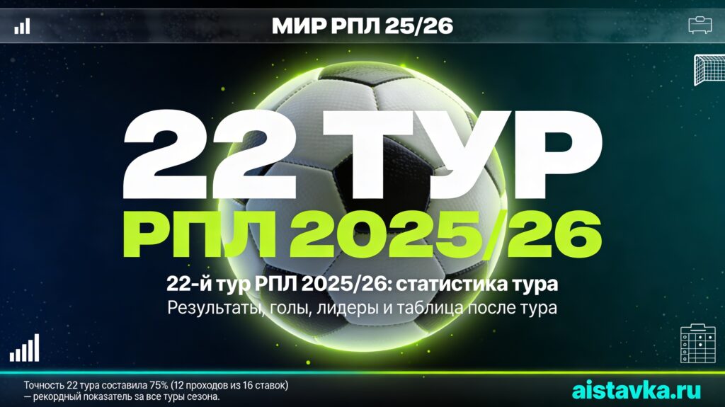 Статистика прогнозов нейросети на матчи 22 Тура РПЛ 26
